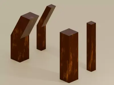 Heritage Transit Modular Pillar and Archway Set Low-poly 3D model