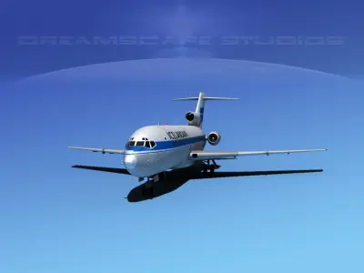 Boeing 727-100 Iceland Air 3D model