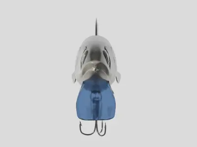 Detailed Fishing Rod Lure Low-poly 3D model