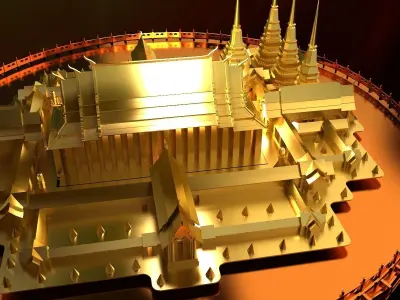 Chinese temple 3D model buy