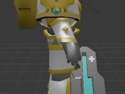 Galactic Paladin Commander Low-poly 3D model