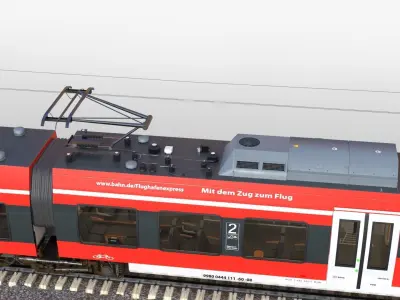 Bombardier TALENT Train Regodb Rigged Animated 3D model
