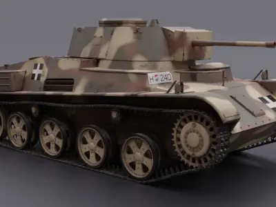 43M Toldi III Hungarian light tank 3D model