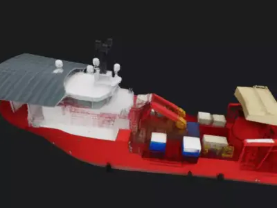 Bulk Carrier Ship 3D Model 3D model