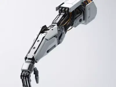 Cybernetic Arm Exposed Wiring 3D model