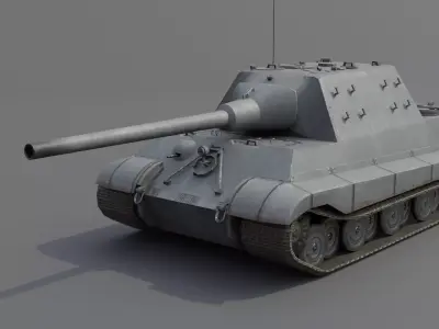 Jagdtiger Heavy Tank Destroyer Low-poly 3D model