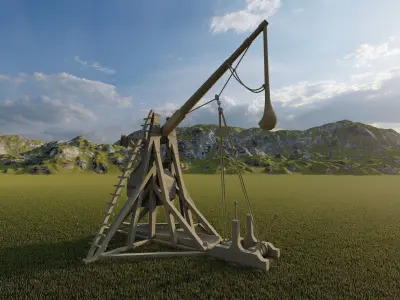 Medieval Catapult 3D model buy
