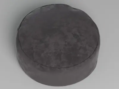 Grey Velvet Chair Free 3D model