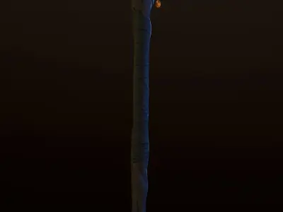 Emissive Magic Staff Low-poly 3D model