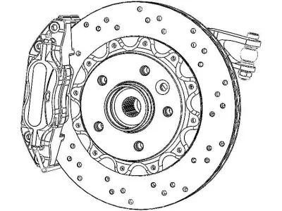 Vehicle Brake System Mechanism 3D model