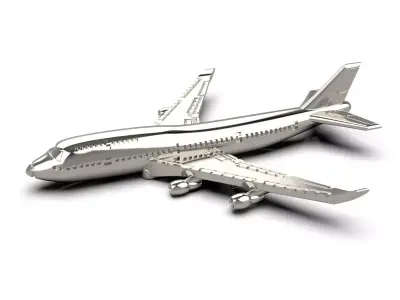 Boeing 747 aircraft pendant 3D print model