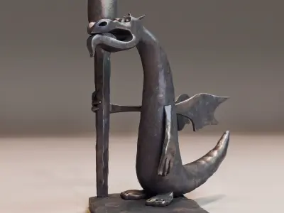Candlesticks Dragons 3D model