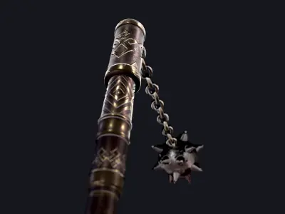 Dwarf mace Low-poly 3D model