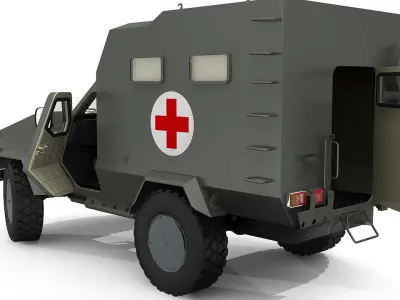 Ambulance vehicle 3D model