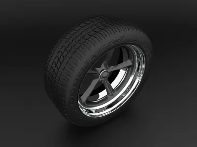 Hot rod rims-tuning  Free 3D model