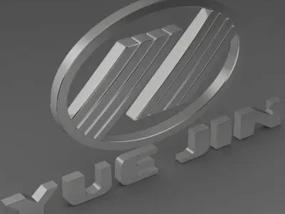 Yuejin logo 3D model