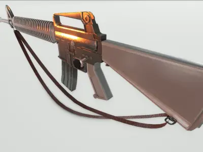 M16 Assault Rifle Low-poly 3D model buy