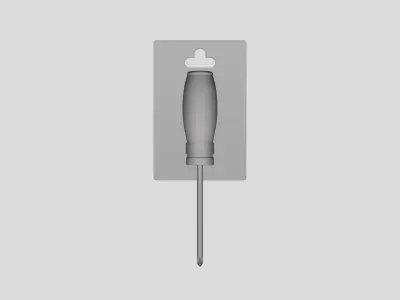 Screwdriver Package - Geometry Only No Textures No Materials 3D model