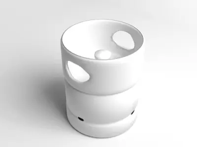 Barrel Steel 7 Gallons 3D model