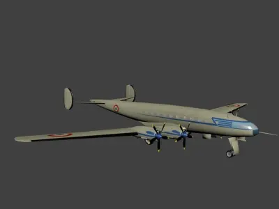 Breda Zappata B Z 308 Low-poly 3D model