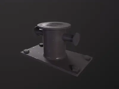 Sea bollard for ship and yachts 3D Model Low-poly 3D model