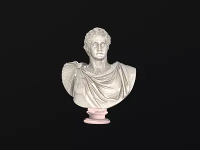 Imperial Roman Bust Collection - High Detail 3D Sculpture 3D model