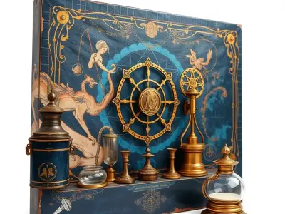 Antique Nautical Instrument model pack Low-poly 3D model