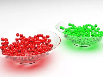 Red and Green Caviars 3D model