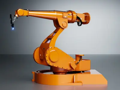 Industrial welding robot 3D model