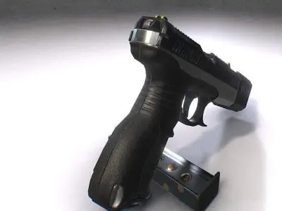 Realistic Gun 9MM Low-poly 3D model