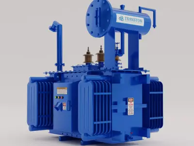 Industrial Power Transformer  Hi Voltage Electrical 3D Model 3D model