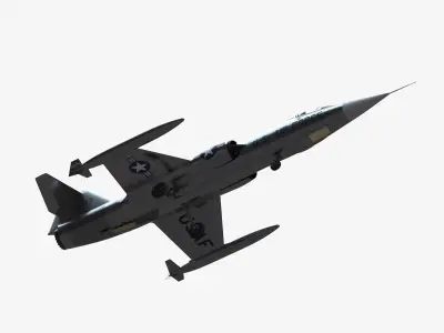 Lockheed F-104G Starfighter Free low-poly 3D model
