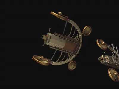 Steampunk flying machine 3D model