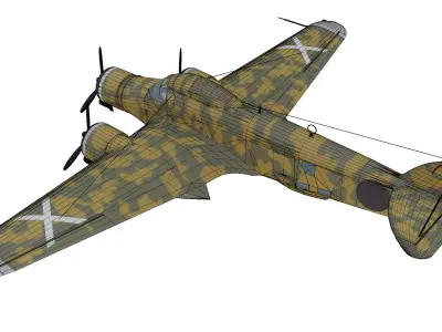 Savoia-Marchetti SM79 Sparviero Low-poly 3D model