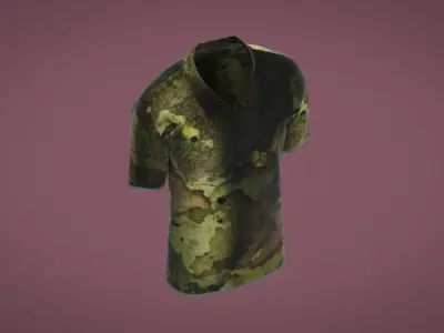 Military Outfit - T-shirt Low-poly 3D model shop