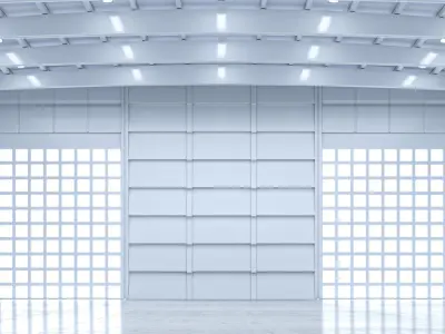 Hangar - Warehouse interior 04 3D model