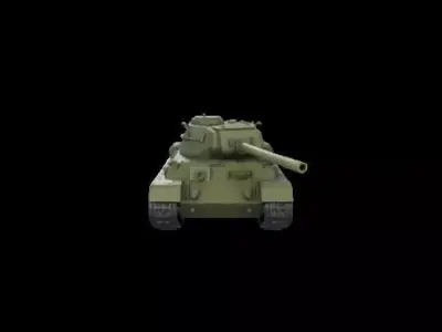 1977 Soviet T 34 Tank 3D Model 3D print model
