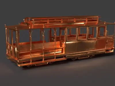 San Francisco Cable  Low-poly 3D model
