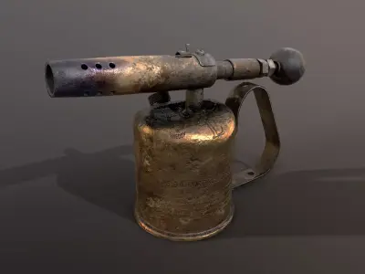 Old Sweden Blowlamp Low-poly 3D model Low-poly 3D model