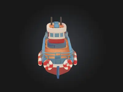 Harbor Tugboat  Reliable Workhorse of the Port 3D model