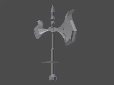 A x e sword Free low-poly 3D model