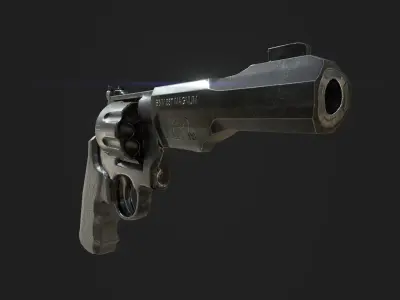 Revolver Magnum Pistol Trr8 357 caliber  Low-poly 3D model