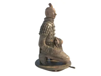 Terracotta Warriors archer Low-poly 3D model