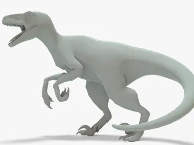 Atrociraptor Rigged Basemesh Low-poly 3D model