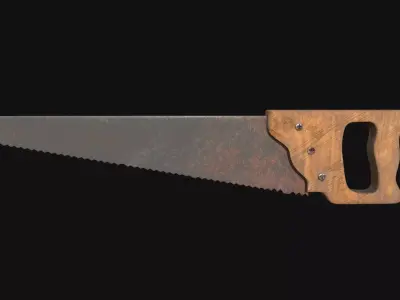 Hand Saw Low-poly 3D model GAME READY Low-poly 3D model