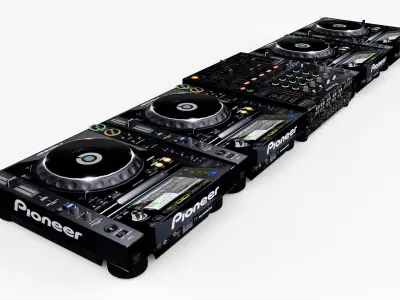  Pioneer CDJ DJM booth set 