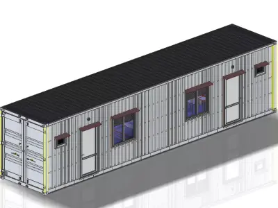 Container house 3D print model purchase