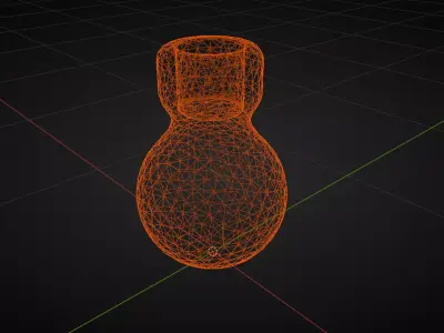 Mud vase Low-poly 3D model