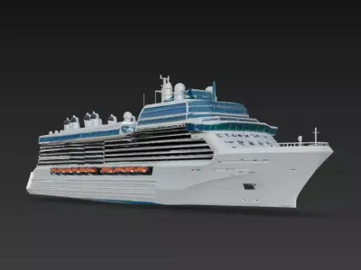 Modern Luxury Cruise Ship Passenger Liner 3D print model