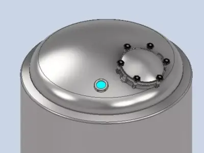 ASME BPE Pressure Vessel  Industrial Sanitary Tank 6000 L 3D model